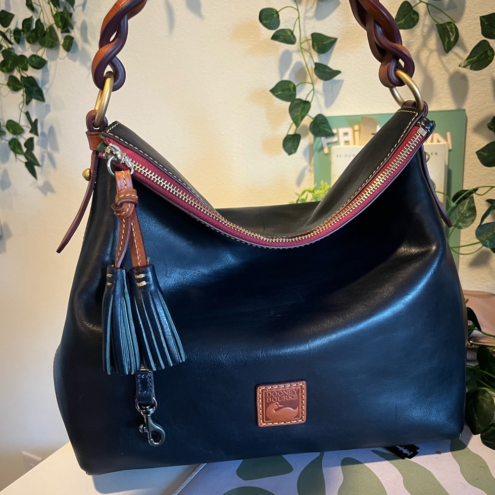 Florentine Twist Strap Hobo - Navy- Dooney & Bourke